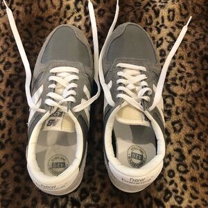 New Balance Gray and White Casual Sneakers